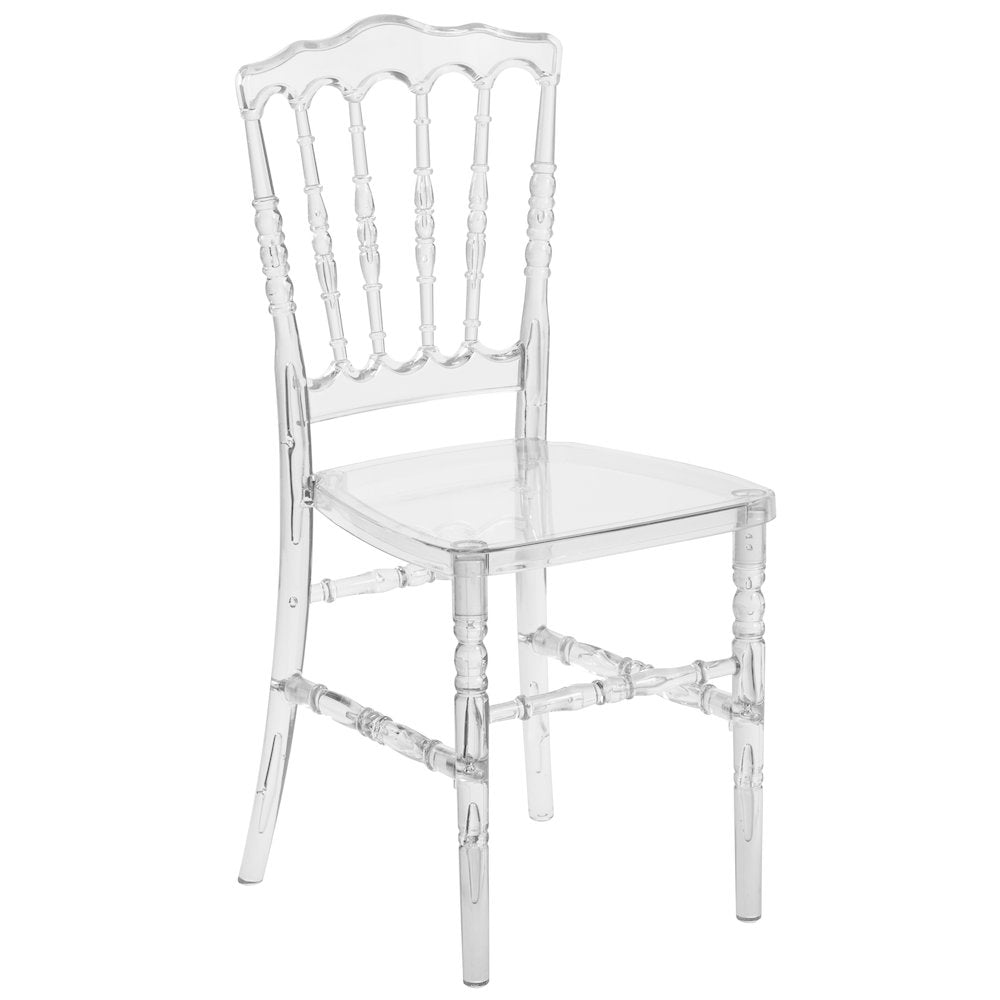 Elegance Crystal Ice Napoleon Stacking Chair