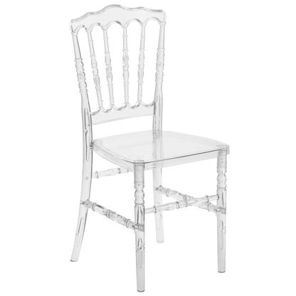 Elegance Crystal Ice Napoleon Stacking Chair