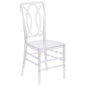 Elegance Crystal Ice Stacking Chair with Designer Back