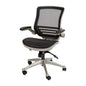 Mid-Back Black Mesh Executive Swivel Office Chair with Graphite Silver Frame