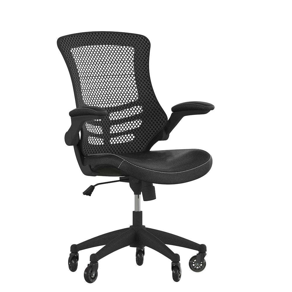 Desk Chair with Roller Wheels | Swivel Chair with Kelista Mid-Back