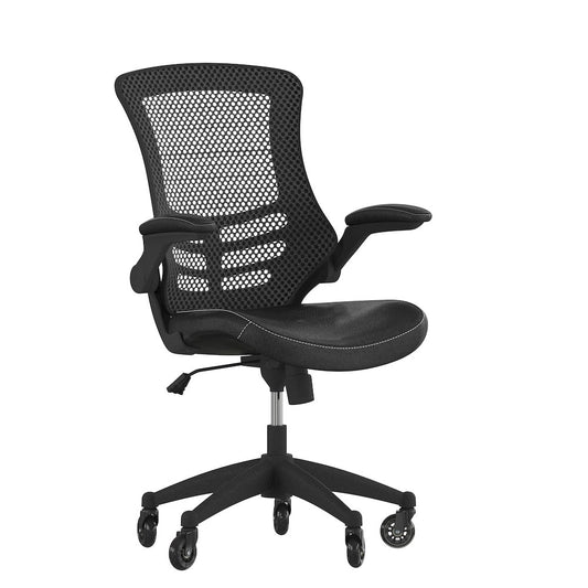 Desk Chair with Roller Wheels | Swivel Chair with Kelista Mid-Back