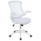 Mid-Back White Mesh Swivel Ergonomic Task Office Chair