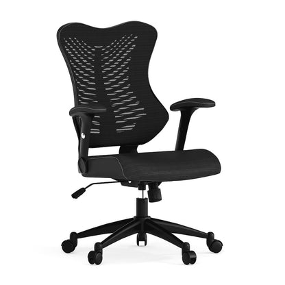 High Back Designer Black Mesh Executive Swivel Office Chair with Adjustable Arms
