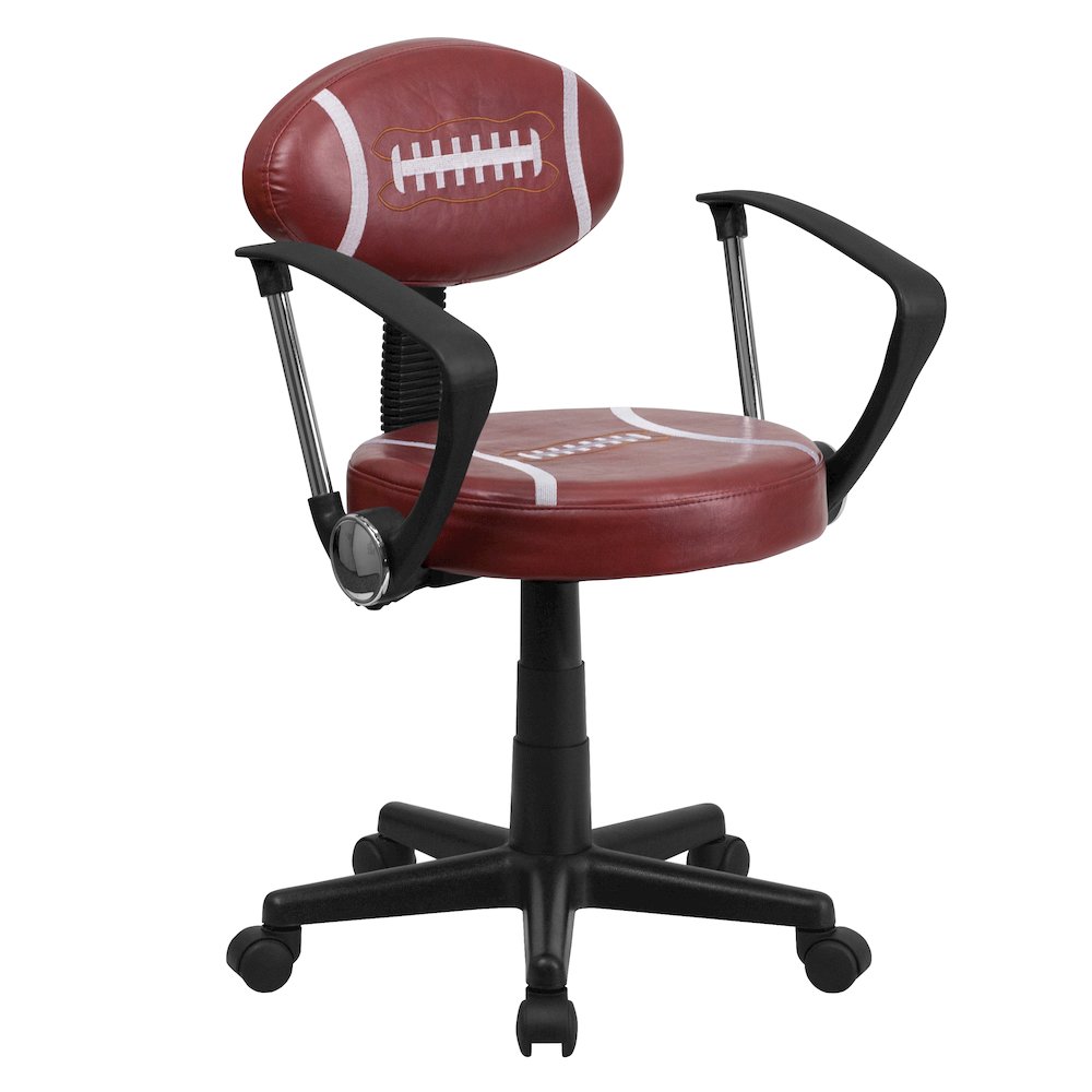 Football Swivel Task Office Chair with Arms