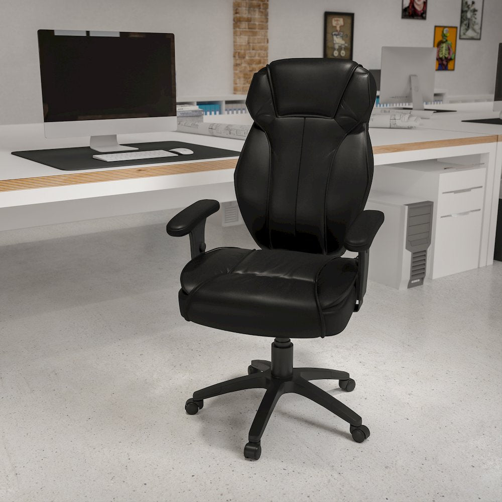 High Back Black Multifunction Executive Swivel Office Chair