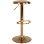 Adjustable Height Retro Barstool in Gold Finish