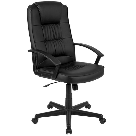 Flash Fundamentals High Back Black Task Office Chair with Arms