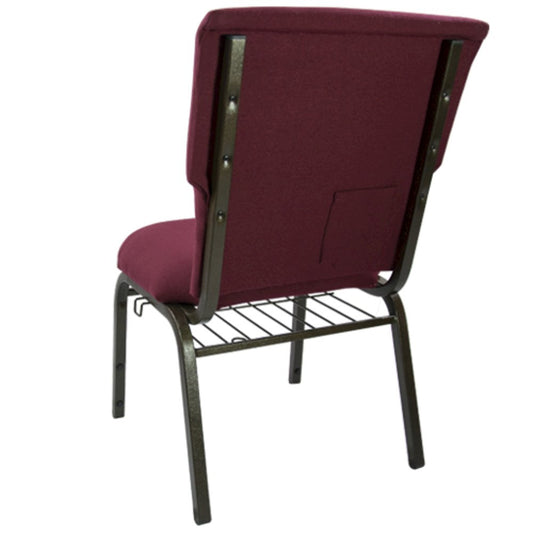 Maroon Discount Church Chair - 21 in. Wide