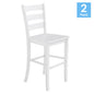 Set of 2 Classic Style Commercial Grade Ladderback Bar Height Stools