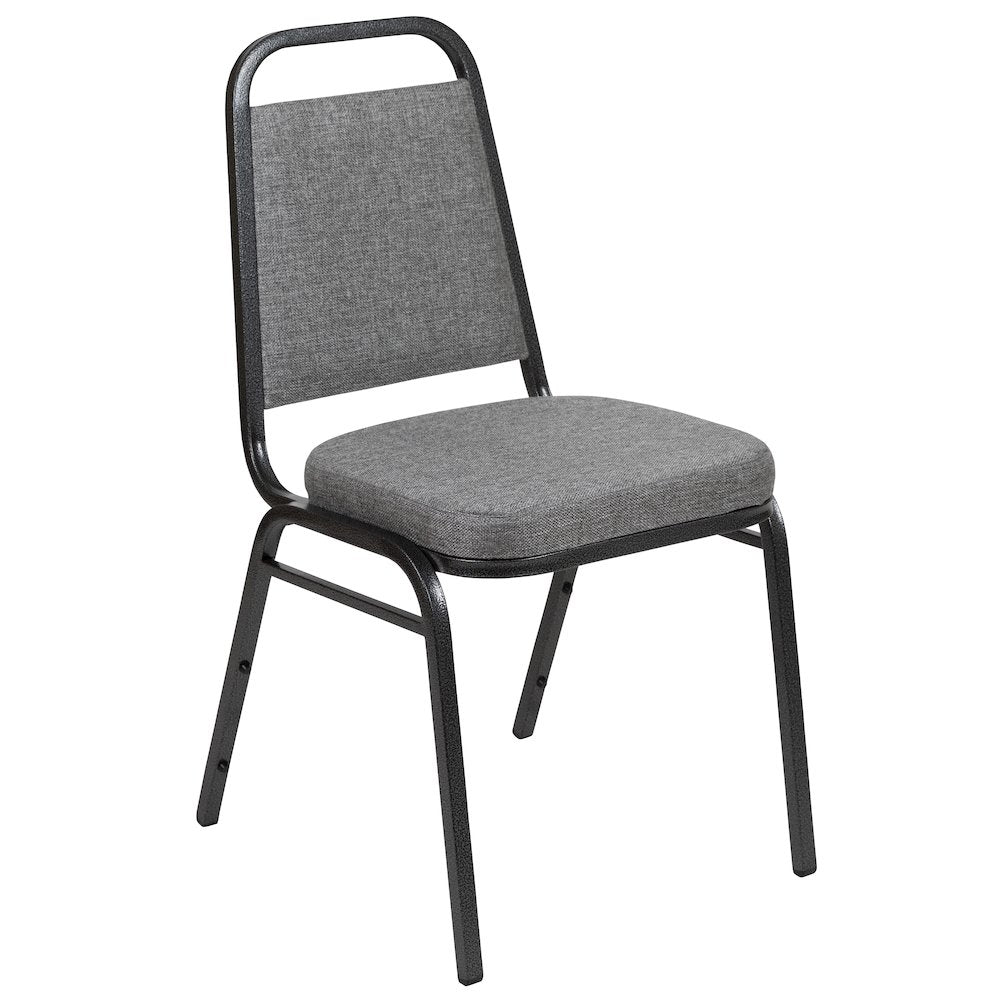 Back Stacking Banquet Chair with 2.5" Thick Seat in Gray Fabric