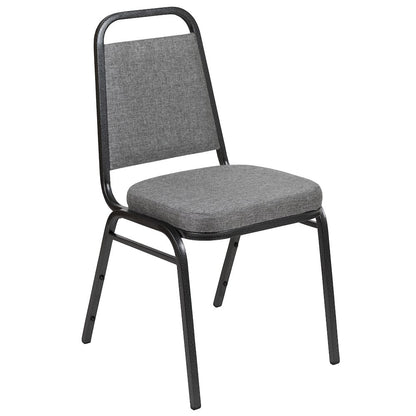 Back Stacking Banquet Chair with 2.5" Thick Seat in Gray Fabric