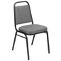 Back Stacking Banquet Chair with 2.5" Thick Seat in Gray Fabric