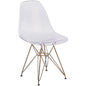 Ghost Chair with Gold Metal Base