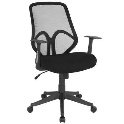 High Back Black Mesh Office Chair with Arms