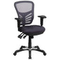 Mid-Back Dark Gray Mesh Multifunction Executive Swivel Office Chair