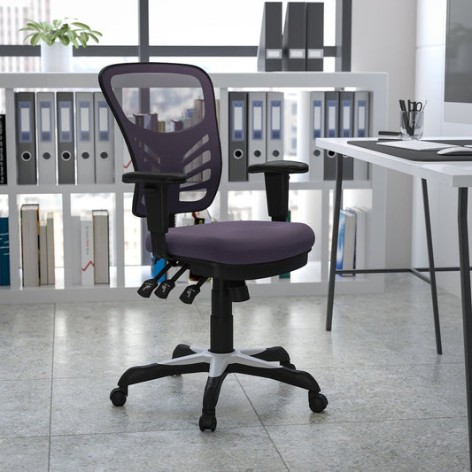 Mid-Back Dark Gray Mesh Multifunction Executive Swivel Office Chair
