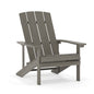 Commercial All-Weather Poly Resin Wood Adirondack Chair in Gray