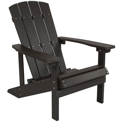 All-Weather Poly Resin Wood Adirondack Chair in Slate Gray