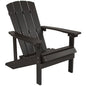 All-Weather Poly Resin Wood Adirondack Chair in Slate Gray
