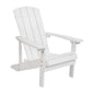 Commercial All-Weather Poly Resin Wood Adirondack Chair in White