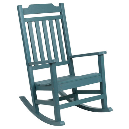 All-Weather Poly Resin Rocking Chair in Teal