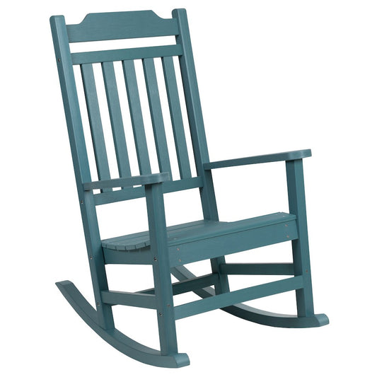 All-Weather Poly Resin Rocking Chair in Teal