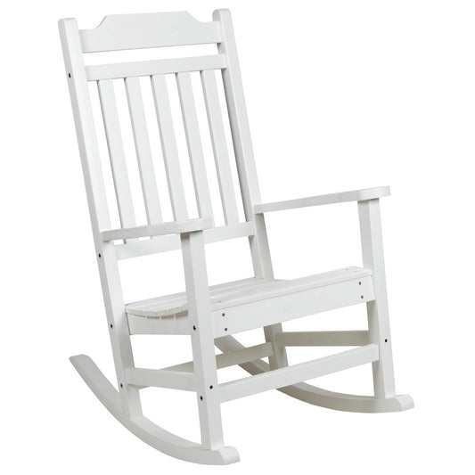 All-Weather Poly Resin Rocking Chair in White