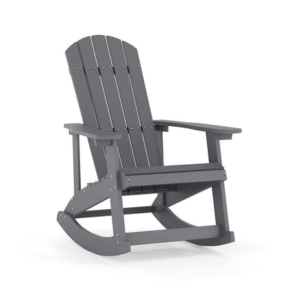 Adirondack Rocking Chair with Rust Resistant Stainless Steel Hardware in Gray