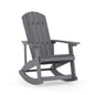 Adirondack Rocking Chair with Rust Resistant Stainless Steel Hardware in Gray