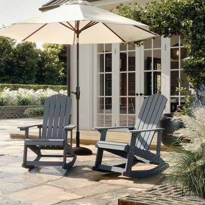 Adirondack Rocking Chair with Rust Resistant Stainless Steel Hardware in Gray