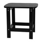 All-Weather Poly Resin Wood Adirondack Side Table in Black