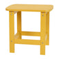 All-Weather Poly Resin Wood Adirondack Side Table in Yellow