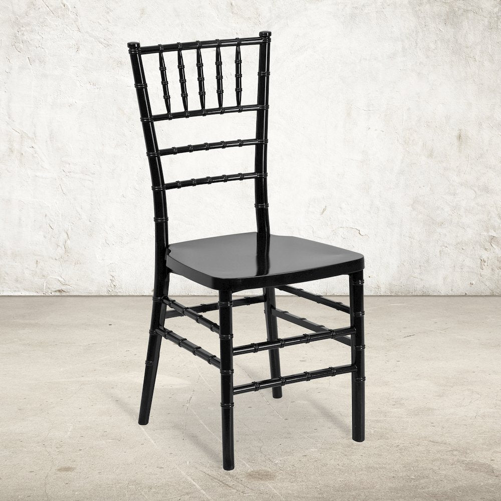 PREMIUM Black Resin Stacking Chiavari Chair