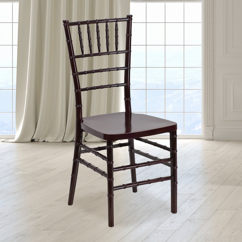 PREMIUM Mahogany Resin Stacking Chiavari Chair