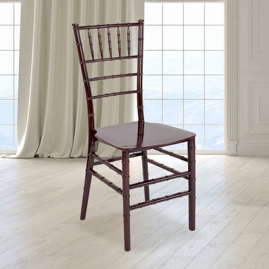 Mahogany Resin Stacking Chiavari Chair