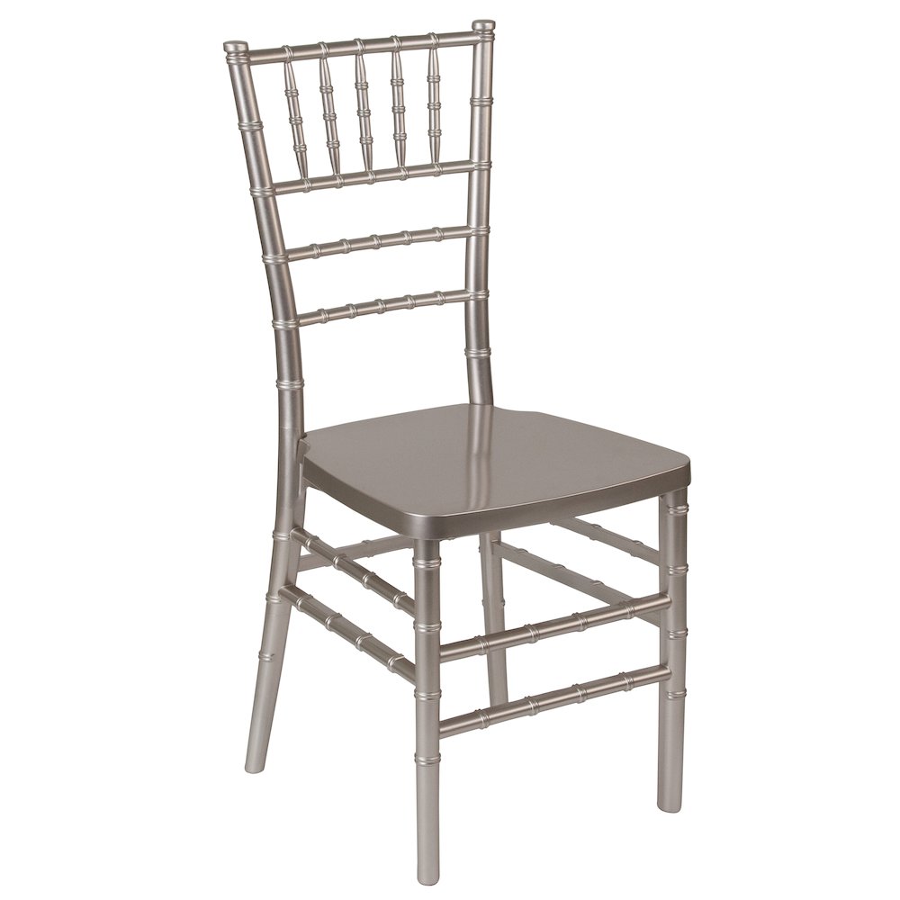 PREMIUM Pewter Resin Stacking Chiavari Chair