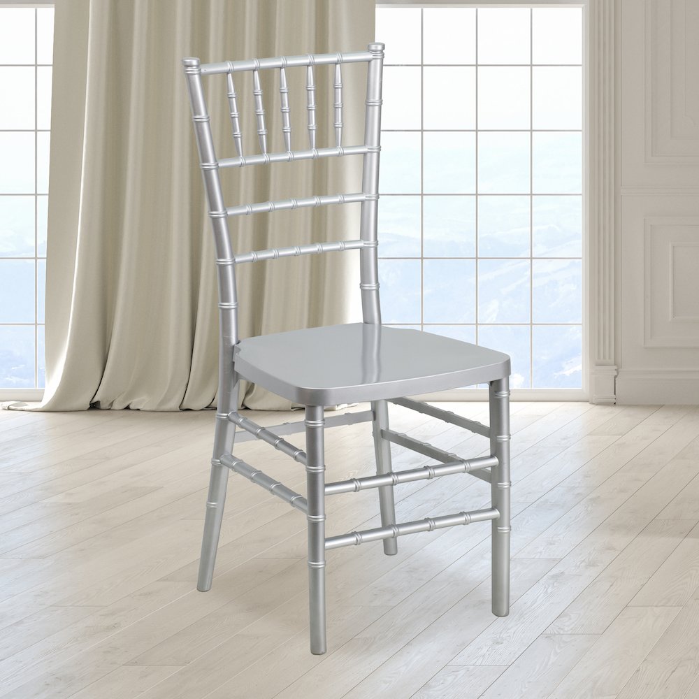 PREMIUM Silver Resin Stacking Chiavari Chair