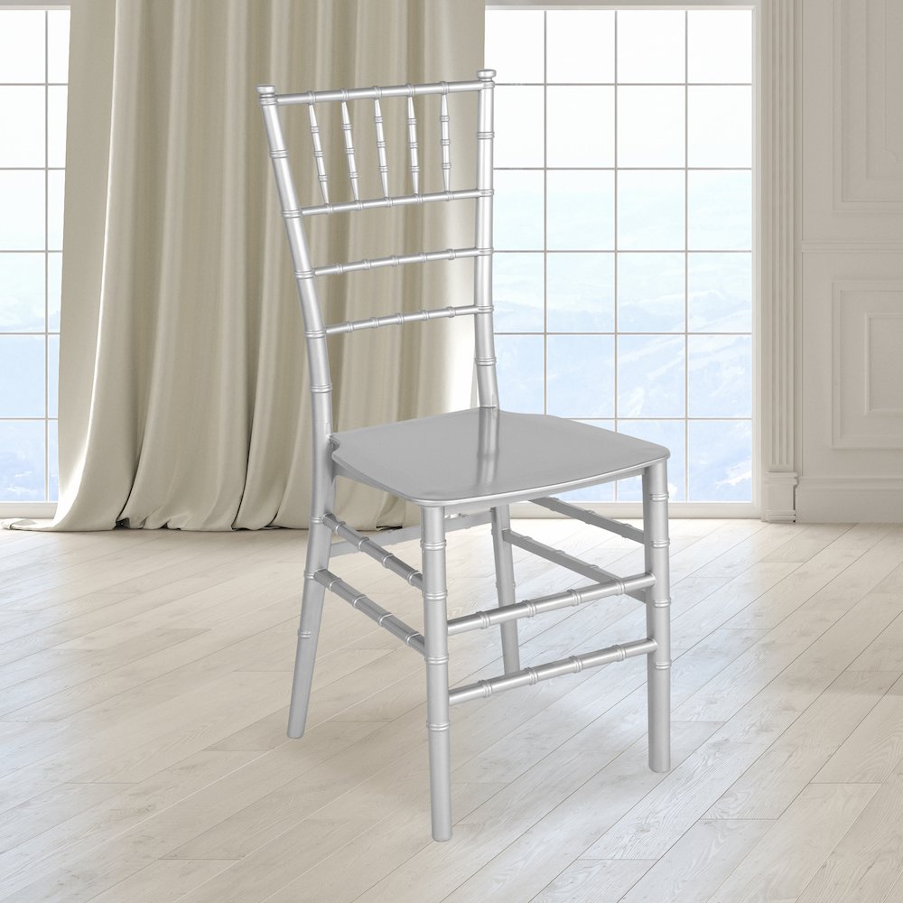 Silver Resin Stacking Chiavari Chair
