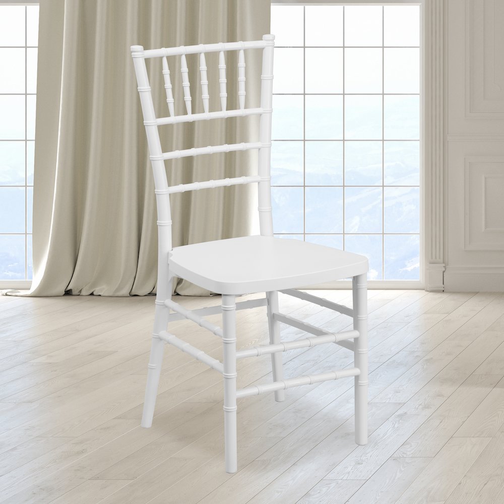 PREMIUM Matte White Resin Stacking Chiavari Chair