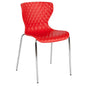 Contemporary Design Red Plastic Stack Chair