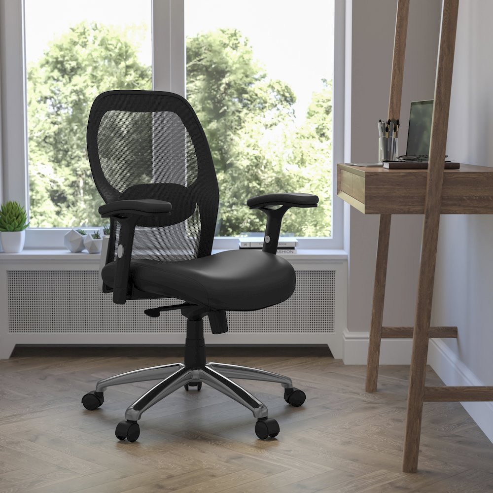Mid-Back Black Super Mesh Executive Swivel Office Chair