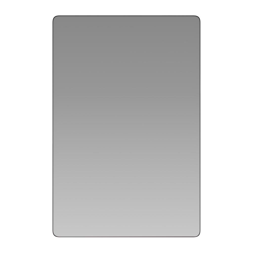 24" x 36" Decorative Wall Mirror - Rounded Corners, Black