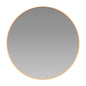 24" Round Gold Metal Framed Wall Mirror