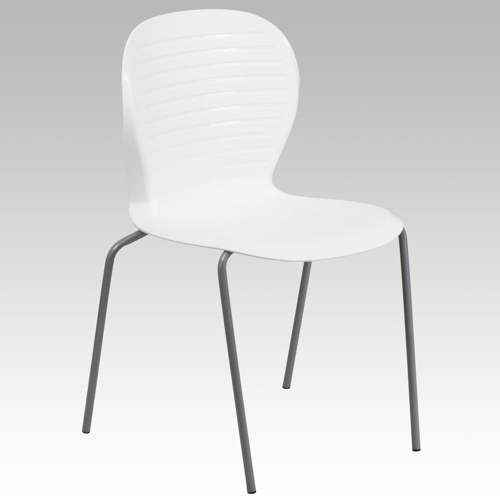 551 lb. Capacity White Stack Chair