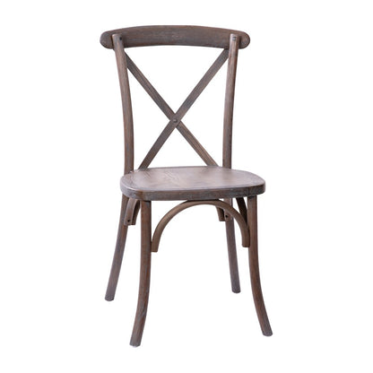 Gray Wash Dark Driftwood X-Back Chair