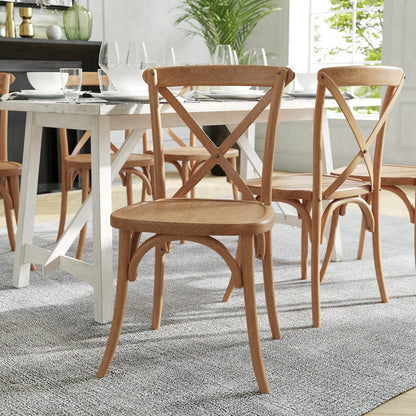 Light Brown X-Back Chair