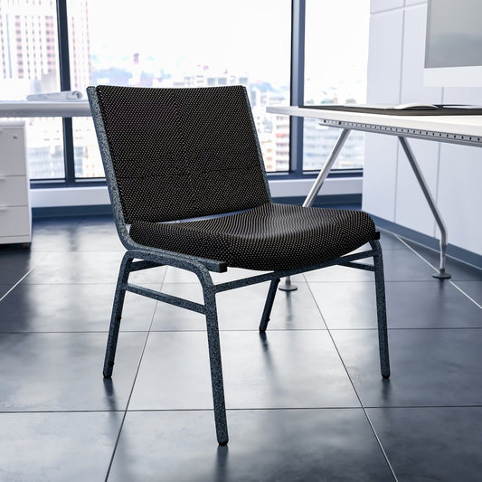 Big & Tall 1000 lb. Rated Black Fabric Stack Chair
