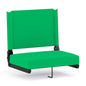 Lightweight Stadium Chair with Handle, Ultra-Padded Seat, Bright Green