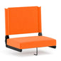 Lightweight Stadium Chair with Handle, Ultra-Padded Seat, Orange